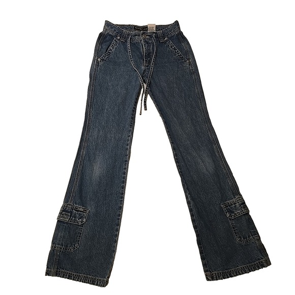 REVOLT Jeans Co. Women's 3 Cargo Denim Streetwear Y2K Utility Skater Distressed - Picture 3 of 13
